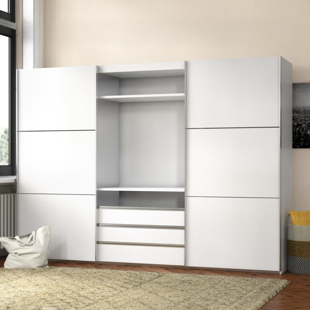 Dunellen 2 Door Manufactured Wood Wardrobe