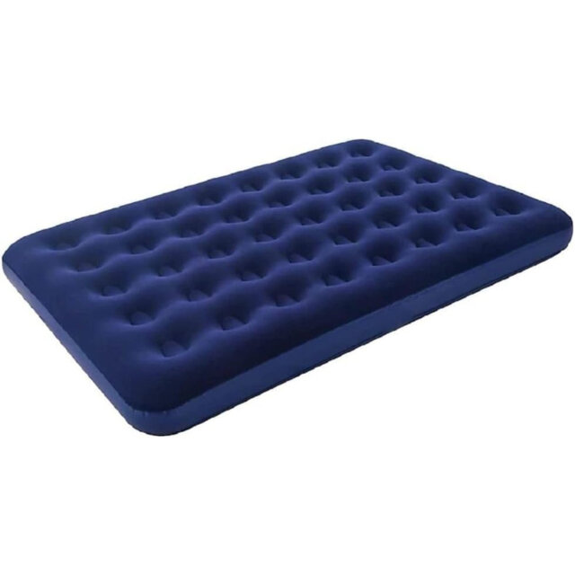 Jeppesen Soft Flocked Double Inflatable Air Bed Mattress Relaxing Blow Up Bed Camping Bed