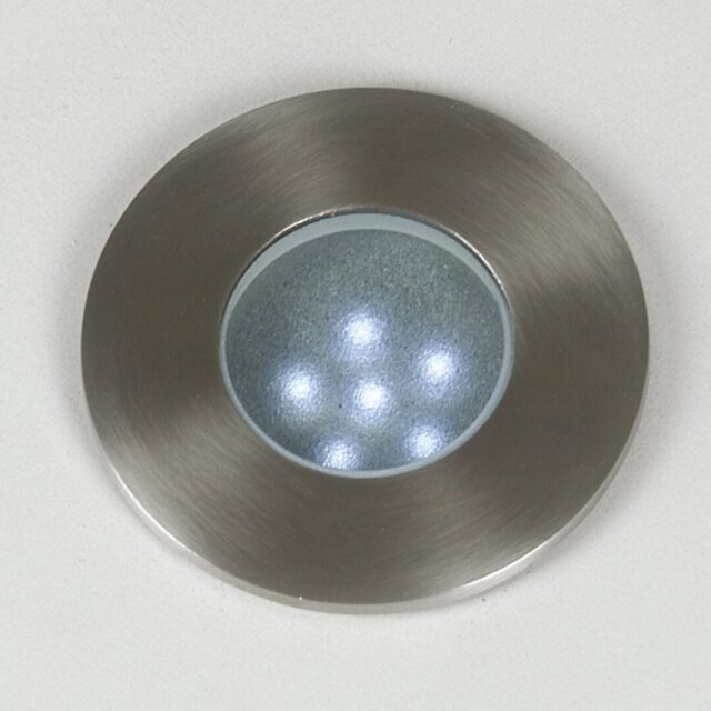 Silver No Power Source Required / Manual Integrated LED Metal Deck Light