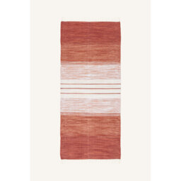 Adelais Flatweave Cotton Orange/White Rug