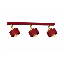 Simply Wine/Gold 3-light Flush Mount