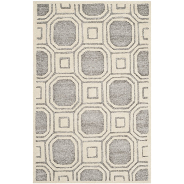 Nita Hand Tufted Grey/Ivory Rug