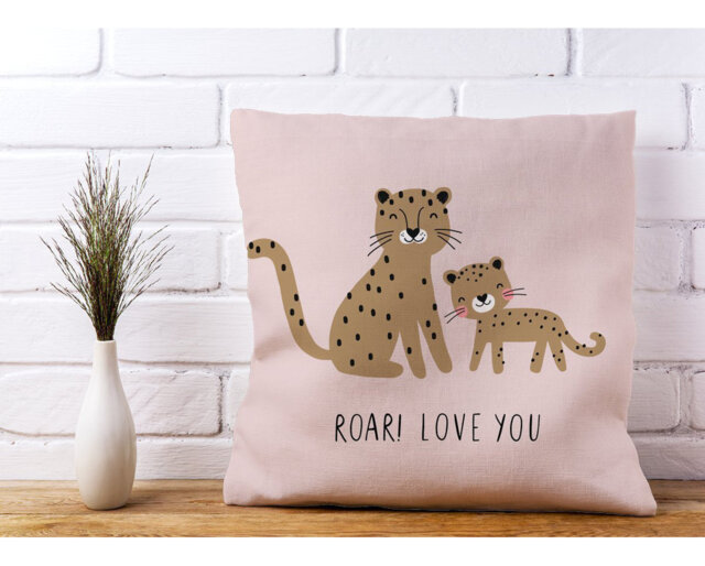 Idabel Roar! Love You Scatter Cushion with Filling