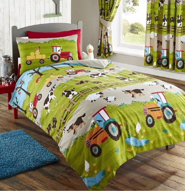 Sharlene Green/Gray/Blue 56 TC Reversible Duvet Cover Set