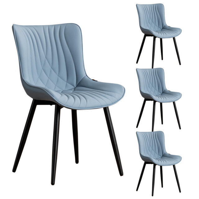 Comfortable Padded Dining Chairs with Back Easy Assembly Upholstered Side Chair, Accent Chairs for Kitchen, Dining Room