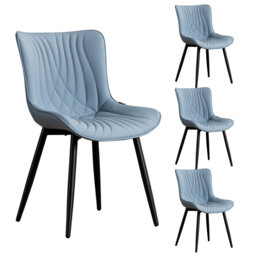 Comfortable Padded Dining Chairs with Back Easy Assembly Upholstered Side Chair, Accent Chairs for Kitchen, Dining Room