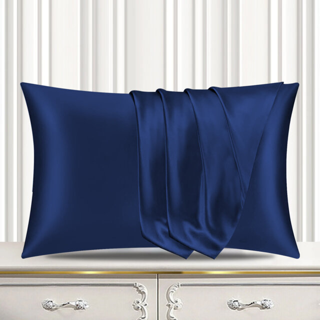 Satin Silk Pillow Cases Pack of 2 Super Soft Smooth Pillow Covers Breathable Hypoallergenic Envelope Closure