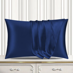 Satin Silk Pillow Cases Pack of 2 Super Soft Smooth Pillow Covers Breathable Hypoallergenic Envelope Closure