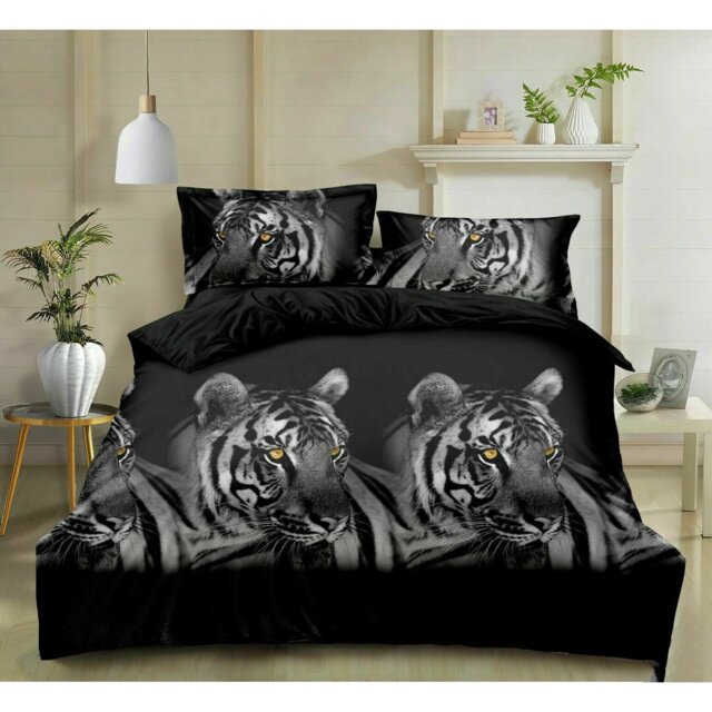 Polyester Animal Print Duvet Cover Set with Pillowcases Included