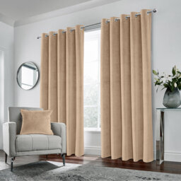 Pittsboro Crushed Velvet Eyelet Windows Panel Curtains
