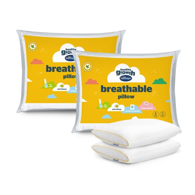 Silentnight Healthy Growth Anti Allergy Pillows Breathable and Hypoallergenic