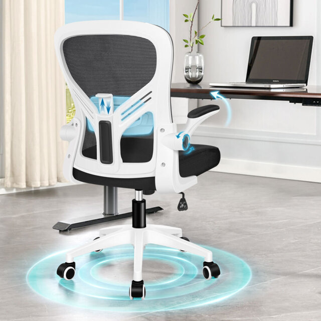 Mesh Office Chair Adjustable Lumbar Support Swivel Tilt Executive Game