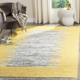 Dumont Hand Hooked Cotton Ivory/Yellow Rug