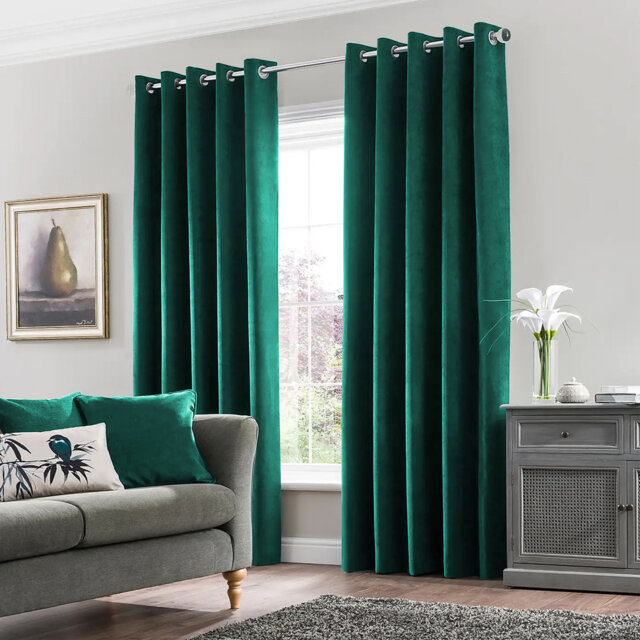 Erno Sheer Crushed Velvet Eyelet Curtains