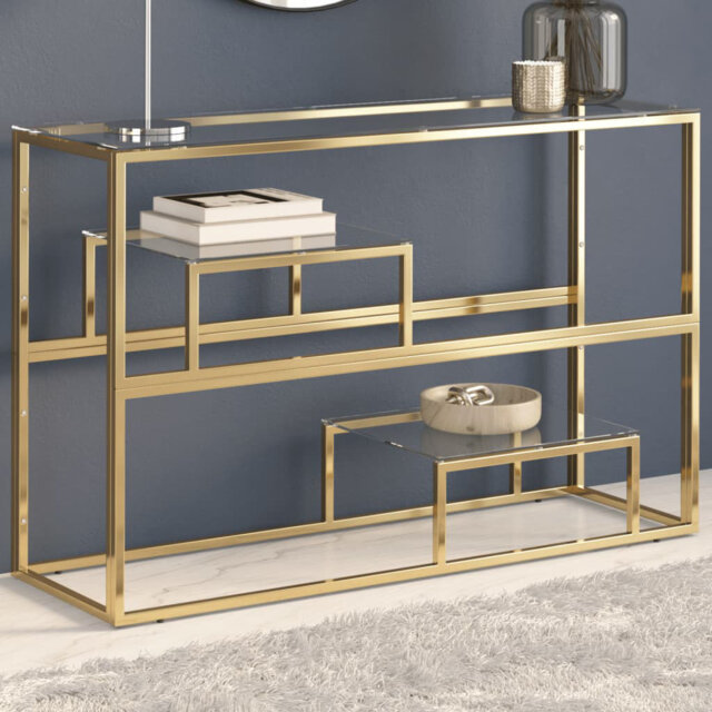 Calisto 110cm Glass Top Console Table