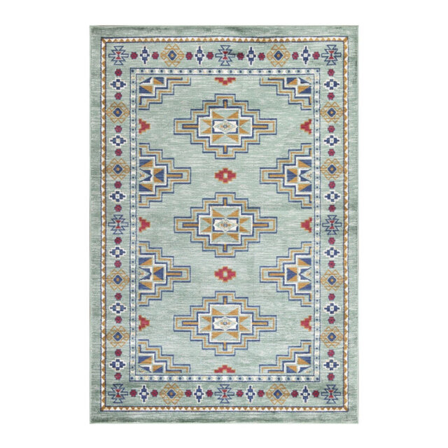 High-Quality Machine Woven Green Indoor/Outdoor Rug