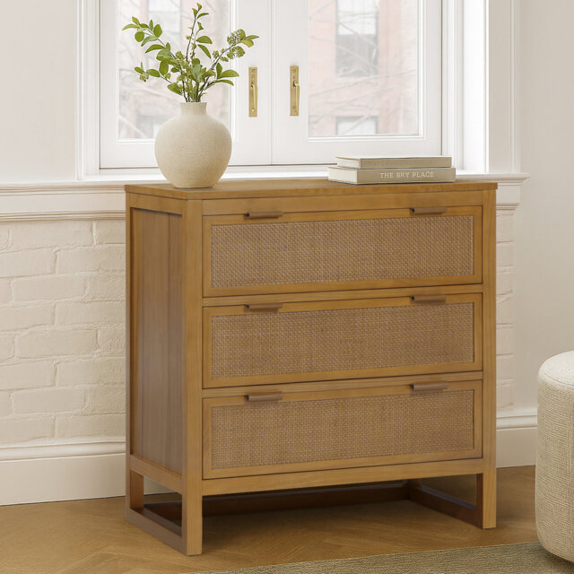 Solid Wood 76cm W 3 - Drawer Chest of Drawers