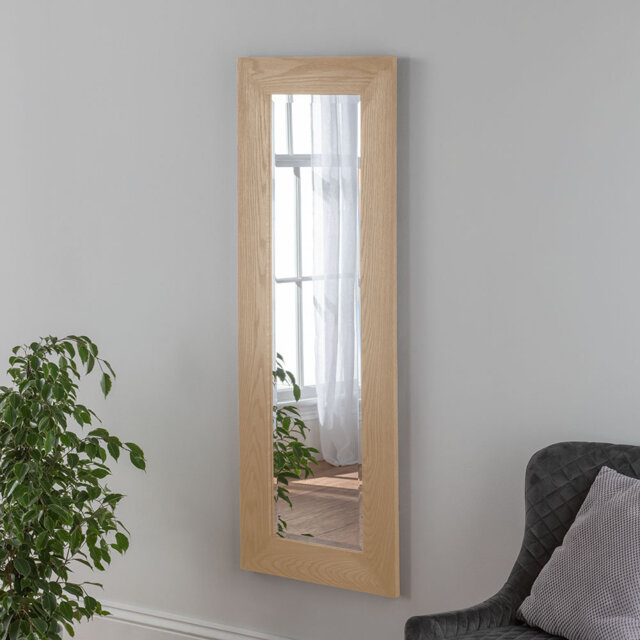 Marylou Oak Effect Framed Wall Mounted Accent Mirror