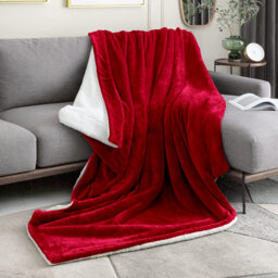 Formaran Sherpa Fleece Fur Thick Reversible Blanket Throw