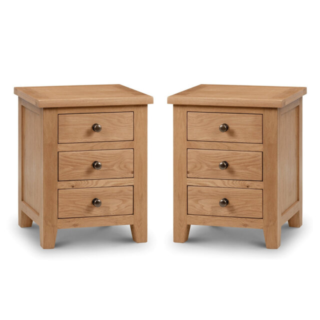 North Castle 48cm W Solid Wood Bedside Table