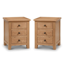 North Castle 48cm W Solid Wood Bedside Table