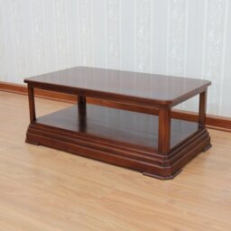 Patriot Solid Wood Floor Shelf Coffee Table with Storage