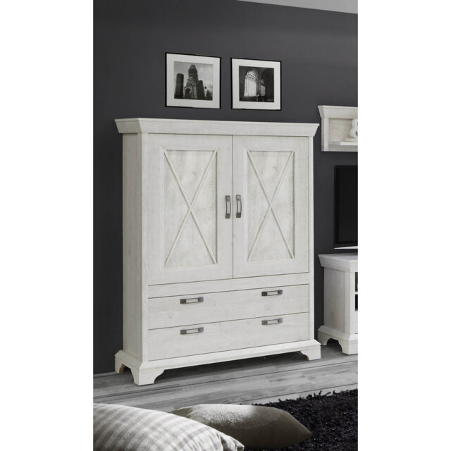 Aleisha 2 Door Manufactured Wood Wardrobe