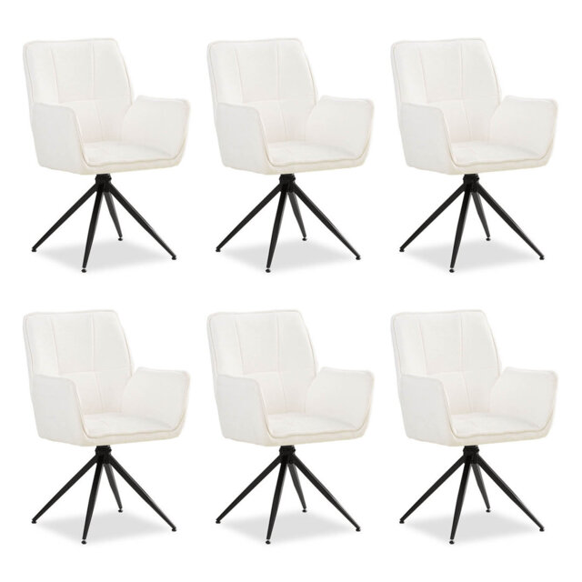 Upholstered Dining Chair In White