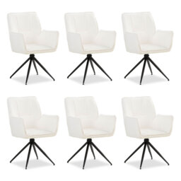 Upholstered Dining Chair In White