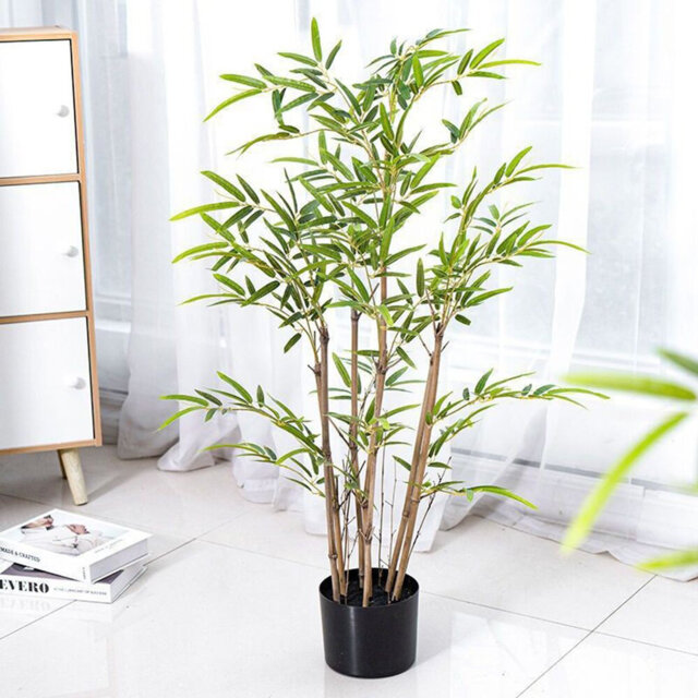 60cm Artificial Bamboo Tree Fake Potted Plants Indoor DIY Home Decor Room Bonsai