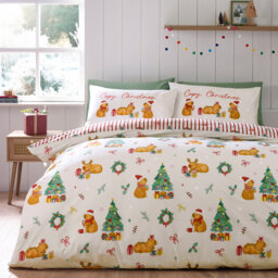 Capybara Christmas Reversible Duvet Cover Set
