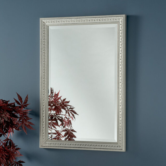 Pinckneyville Solid Wood Rectangle Wall Mirror