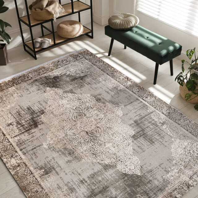Luxury Area Rugs Soft Bedroom Carpets Non Slip Washable Rugs Boho Acrylic Rug Floor Mat Gold
