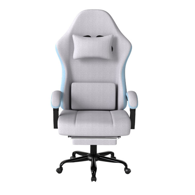 Office Desk Chair Fabric Gaming Recliner Adjustable Height Swivel Pink
