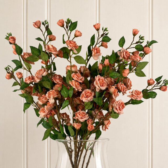 Leaf Design Large Artificial Flower Stems 90cm Faux Rose Plant