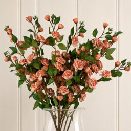 Leaf Design Large Artificial Flower Stems 90cm Faux Rose Plant