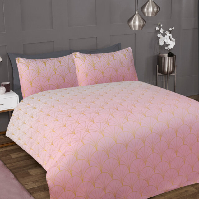Double Ombre Metallic Deco Duvet Set