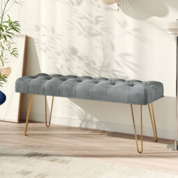 Velvet Upholstered Bench
