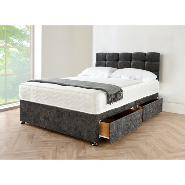 Conorich Upholstered Divan Bed with Mattress