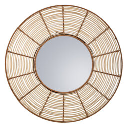 Swihart Rattan Flat Wall Mirror