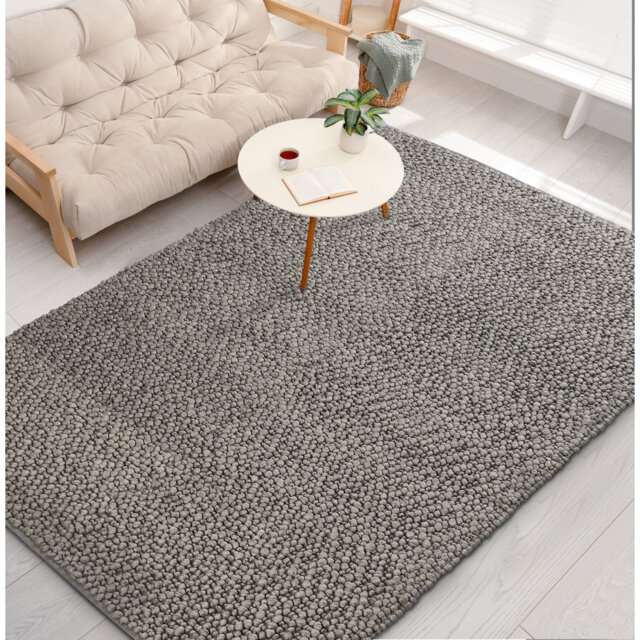 Hand Loomed Wool Grey Rug