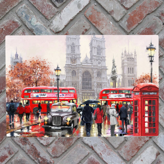 MACNEIL STUDIOS Traditional Cities & Countries Wall Decor on Ceramic