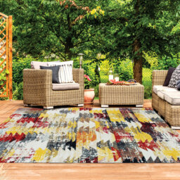 Fishback Abstract Hand Woven Indoor / Outdoor Area Rug