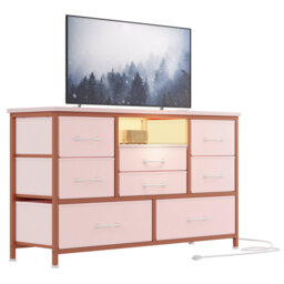 "Unfinished TV Stand for TVs up to 50"" with Fireplace Included"