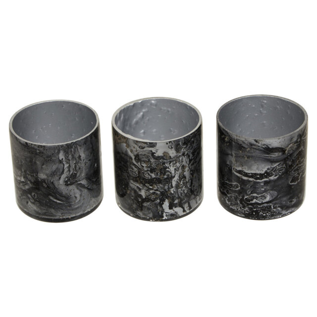 3 Piece Marble Tabletop / Centrepiece Tealight Holder Set