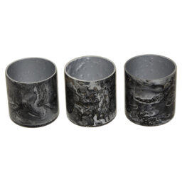 3 Piece Marble Tabletop / Centrepiece Tealight Holder Set