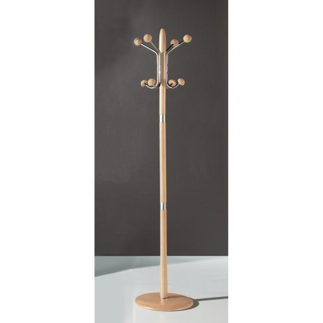 Behm Solid Wood Freestanding 8 - Hook Coat Rack