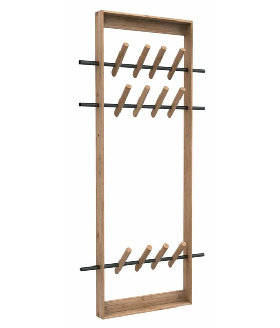 Glencoe Wall 12 - Hook Wall Mounted Coat Rack