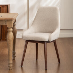 Padded Dining Chair with Wooden Legs Comfortable Upholstered Side Chair with Backrest & Sturdy Construction Modern Kitchen Chair for Dining Room, Livi