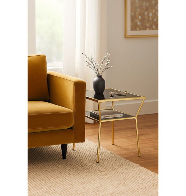 Glass Top End Table